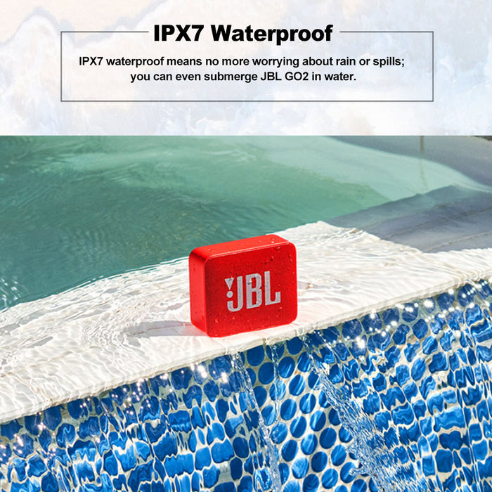 JBL GO 2 Wireless Bluetooth Speaker IPX7 Waterproof With Mic - Lacatang Market